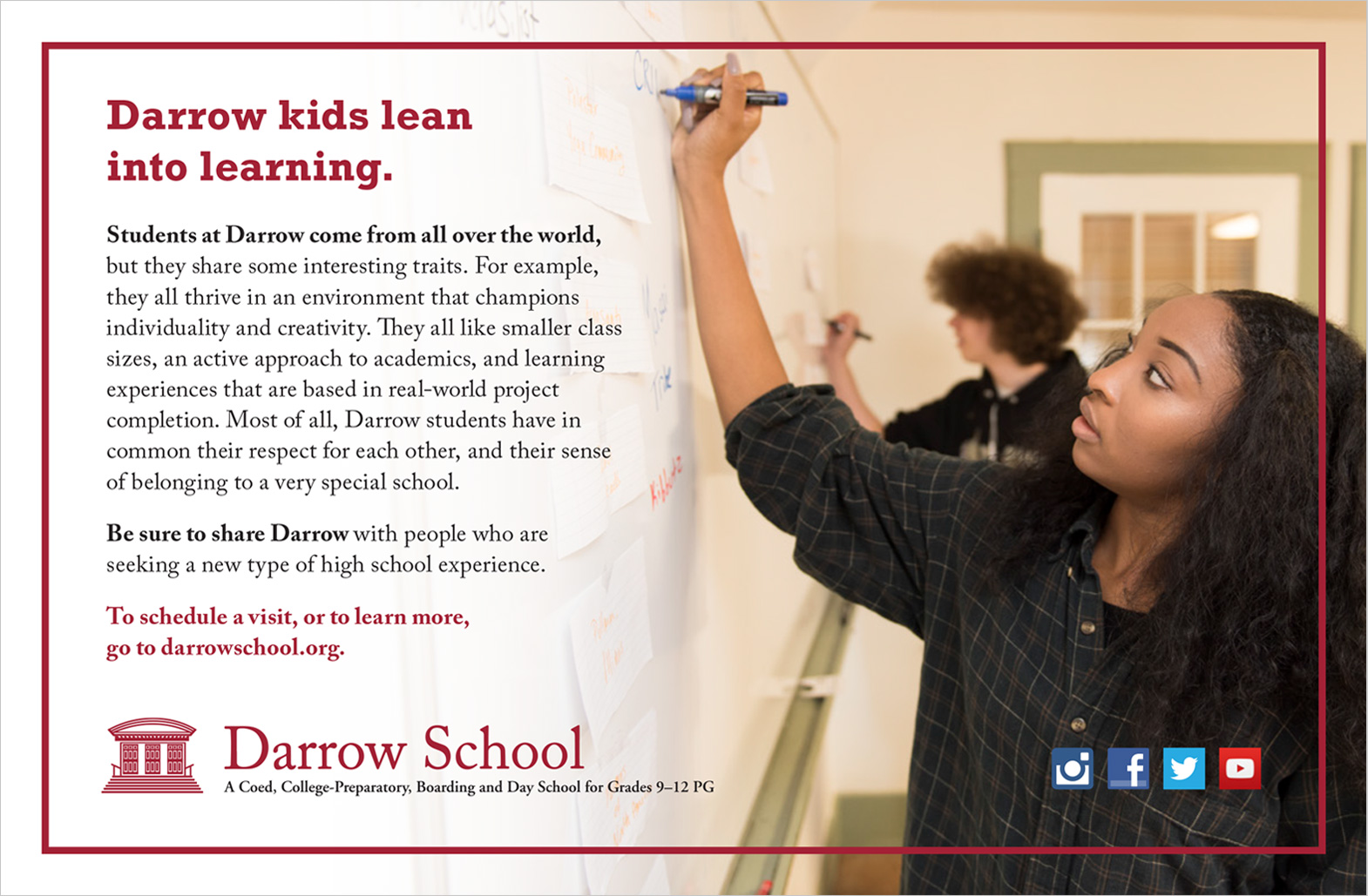 Darrow School Print Ad